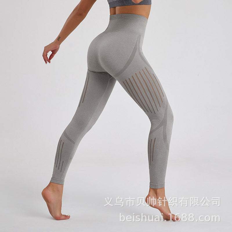 High-Waist Mesh Yoga Tights