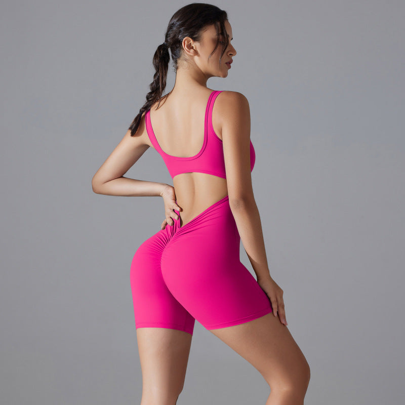 double-sided polyamide  jumpsuit yoga