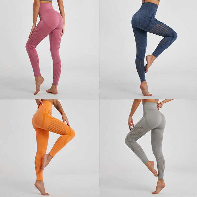 High-Waist Mesh Yoga Tights