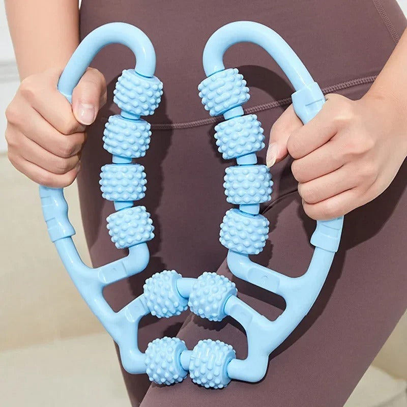 wheel annular leg clamp massager